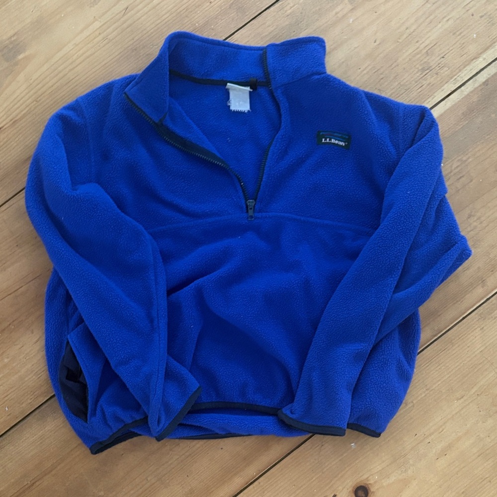 Vintage L.L. Bean Royal Blue Half-Zip Fleece